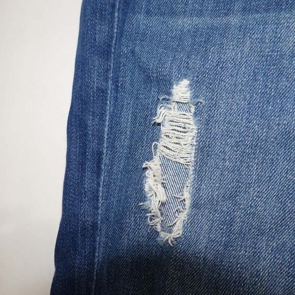 7 For All Mankind Men's Relaxed Fit Jeans Size 32 x 32 Destroyed Blue Button Fly - Picture 3 of 9